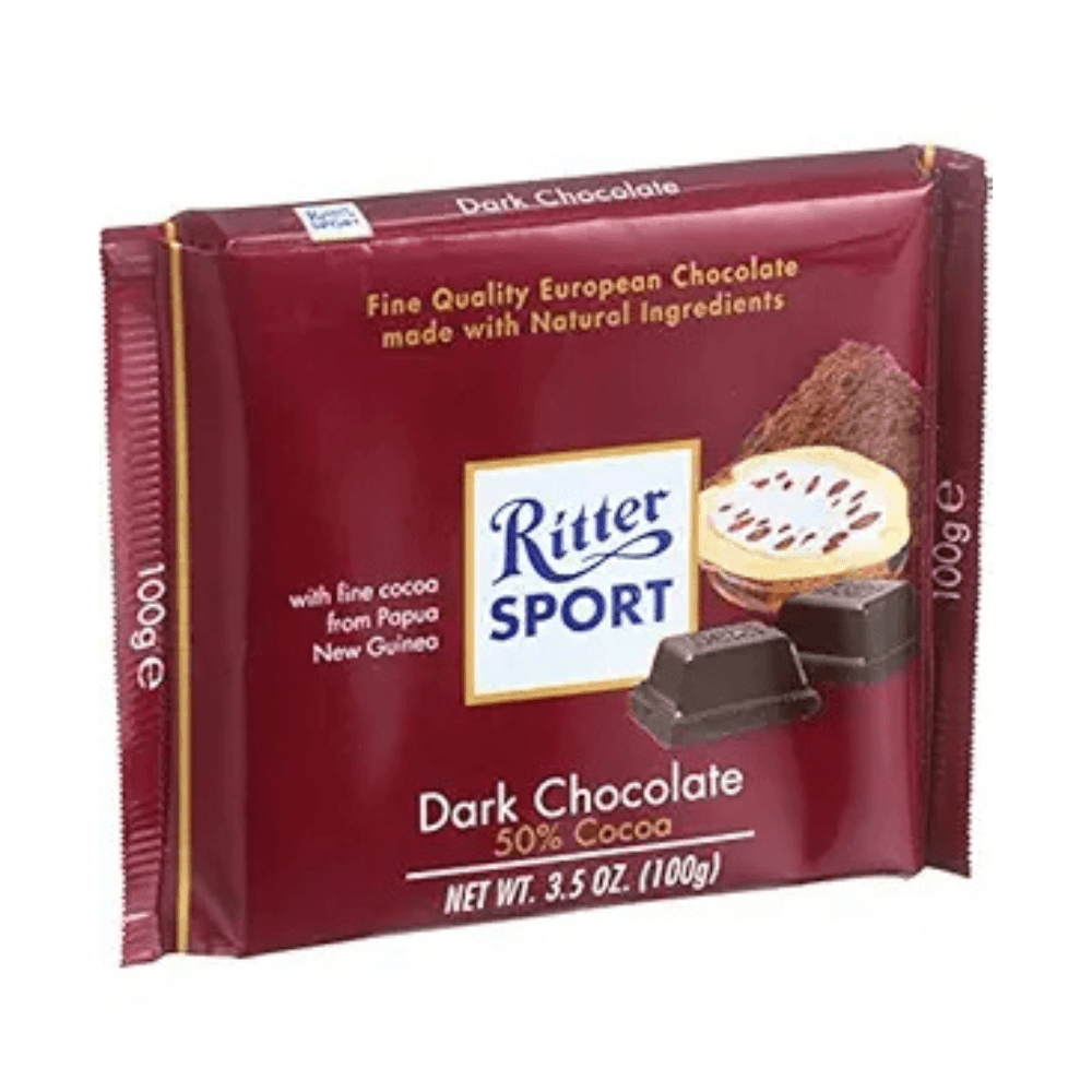 RITTER SPORT DARK CHOCLATE 50% 100G